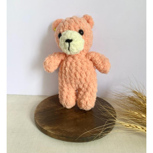 Soft Pink Teddy doll hand crafted - IRA Homespun